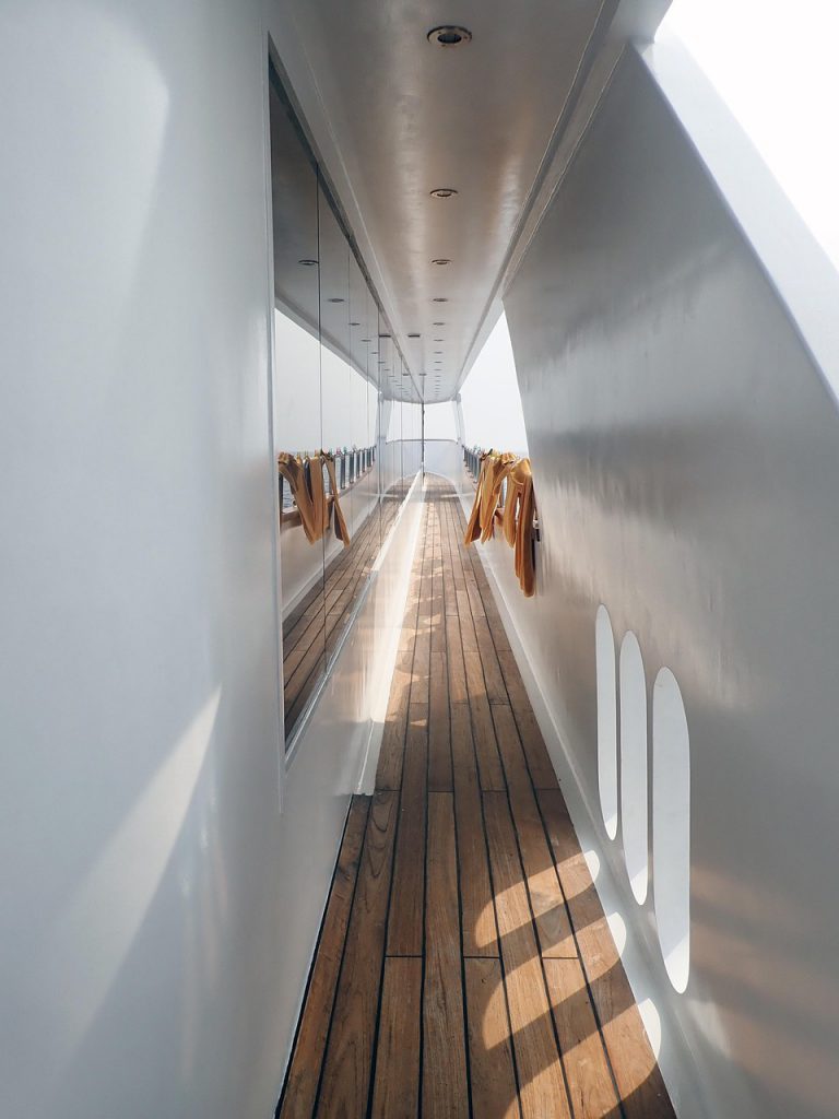 hall, structure, architecture, yacht, lines